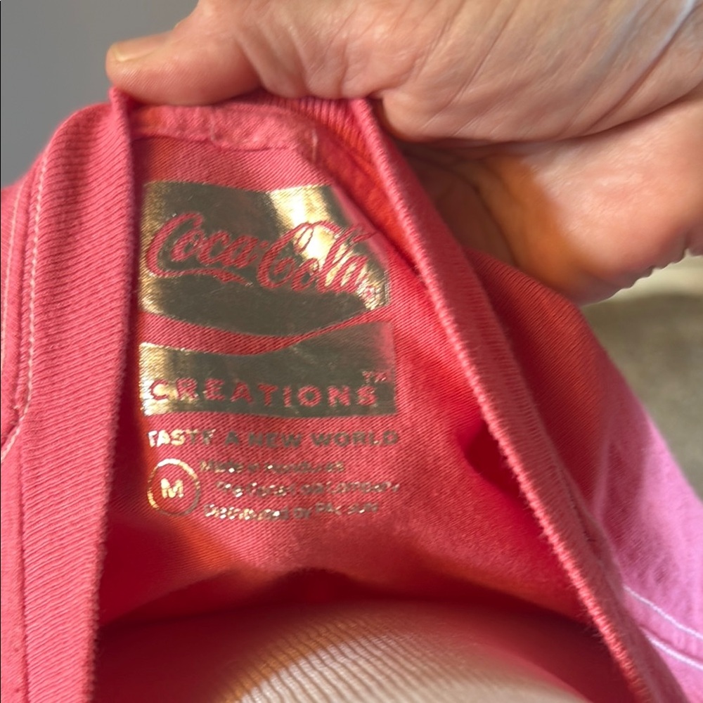 Coca Cola Pink Graphic Short Sleeve T-Shirt - Picture 4 of 6